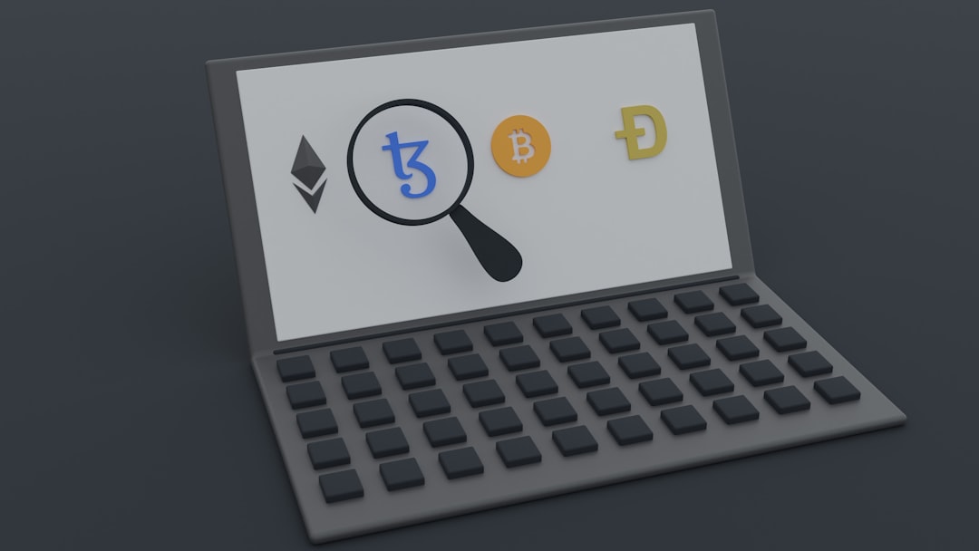 a computer keyboard with a magnifying glass on top of it