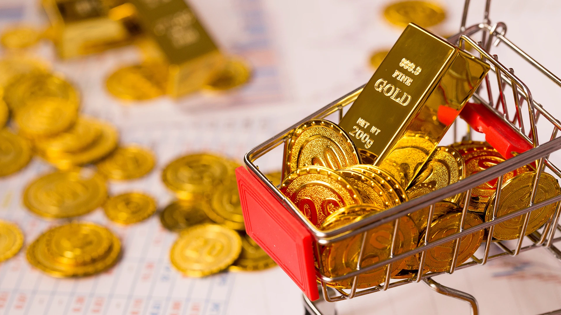 gold and silver round coins